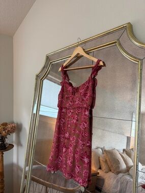 White Fox Pink Floral Slip Dress